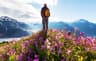 A Hiker in the mountains